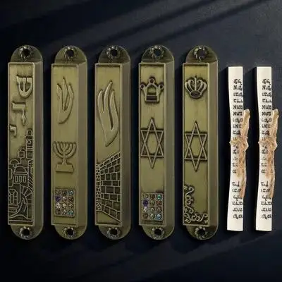 

Holy Scroll Crafts Jewish Doorway Mezuzah for Vintage Prayer Plaques The Blessing Religious Home Decor Items