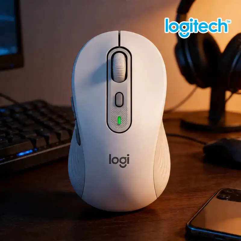 Logitech M650/M650L Wireless Ergonomic Mouse - Soft Thumb Rest, 400-4000 DPI Adjustable, Rubber Grips, 24-Month Battery