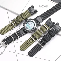 Nylon Strap for Casio SGW100 SGW-100 Watch Band Replacement SGW-100-1V SGW-100-1VDF Sport Watchband GW-3500B Canvas Bracelet
