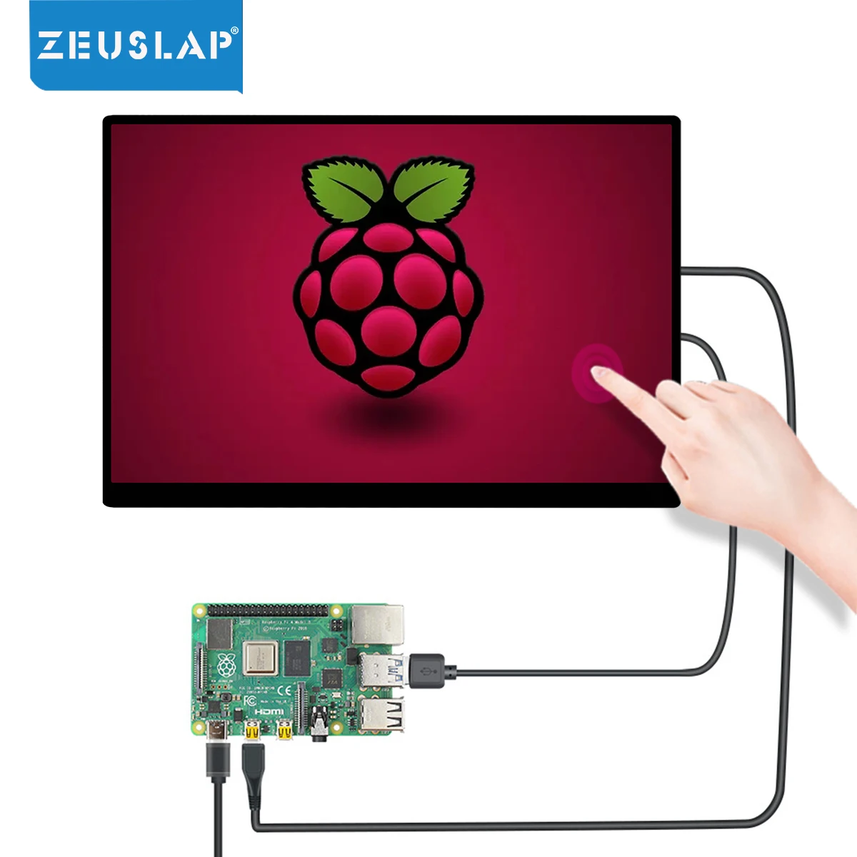 

10.5inch Raspberry Pi 4 TouchScreen Rasberry 3 Portable Monitor RasPi 2 Zero Display 1920*1280P 60Hz Raspberri Touch Screen