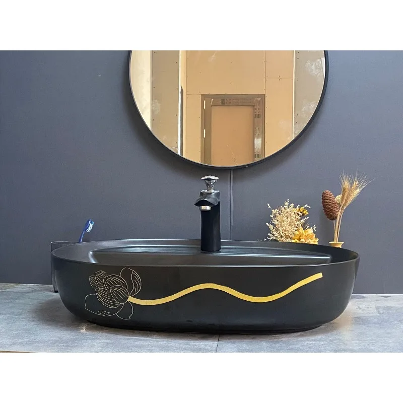 Chinese simple Nordic art basin on the stage, bathroom basin, wash basin, personalized bathroom, wash basin