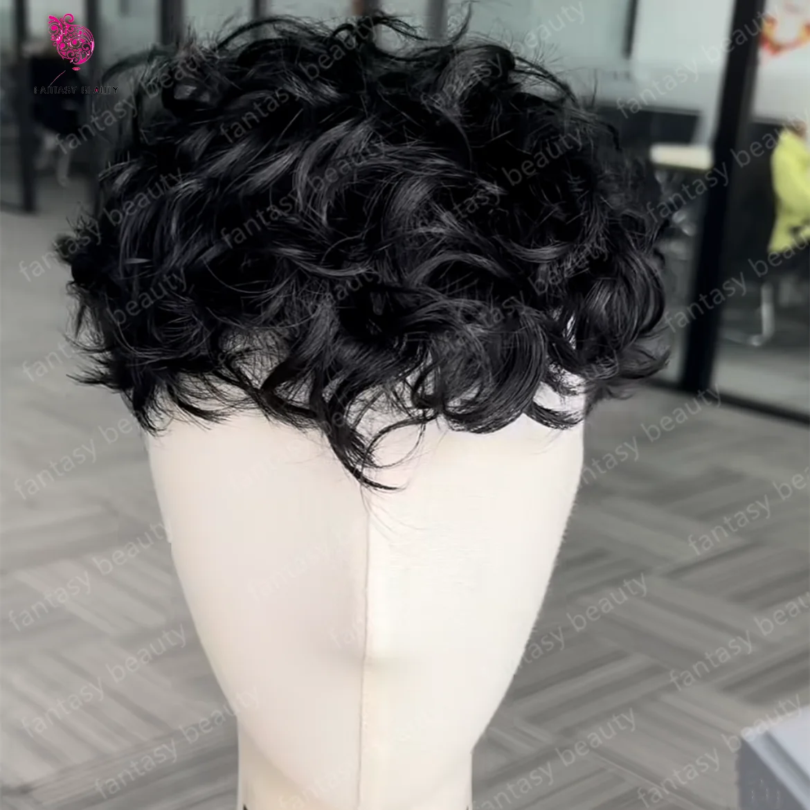 26 مللي متر رمادي مجعد تنفس Prepluck شعري أستراليا الدانتيل ورقيقة بولي PU حول شقراء الرجال الشعر المستعار 100% نظام الشعر البشري الاصطناعي