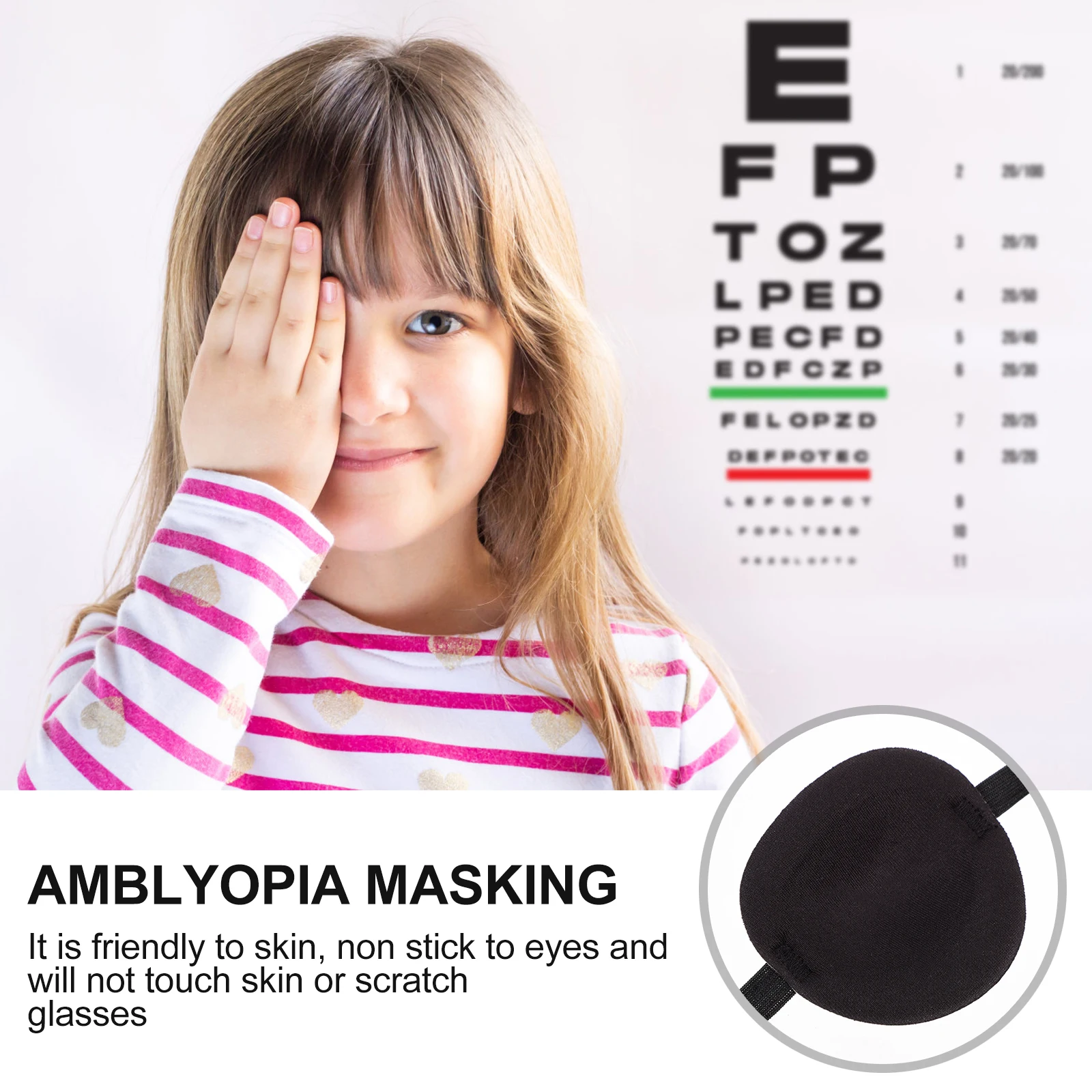 

6 Pcs Full Coverage One-eyed Mask Child Strabismus Polyester Amblyopia Lazy Patches