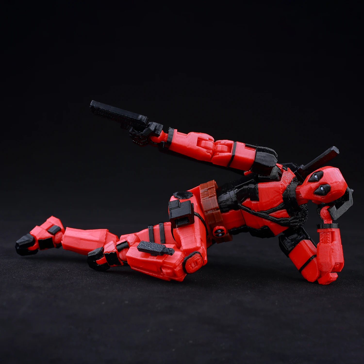 

9L3D Lucky13 Deadpool VS Wolverine Dual Katana Strength Pose Full Body Articulate Desk Car Decoration Boy Gift Comic Edition T13