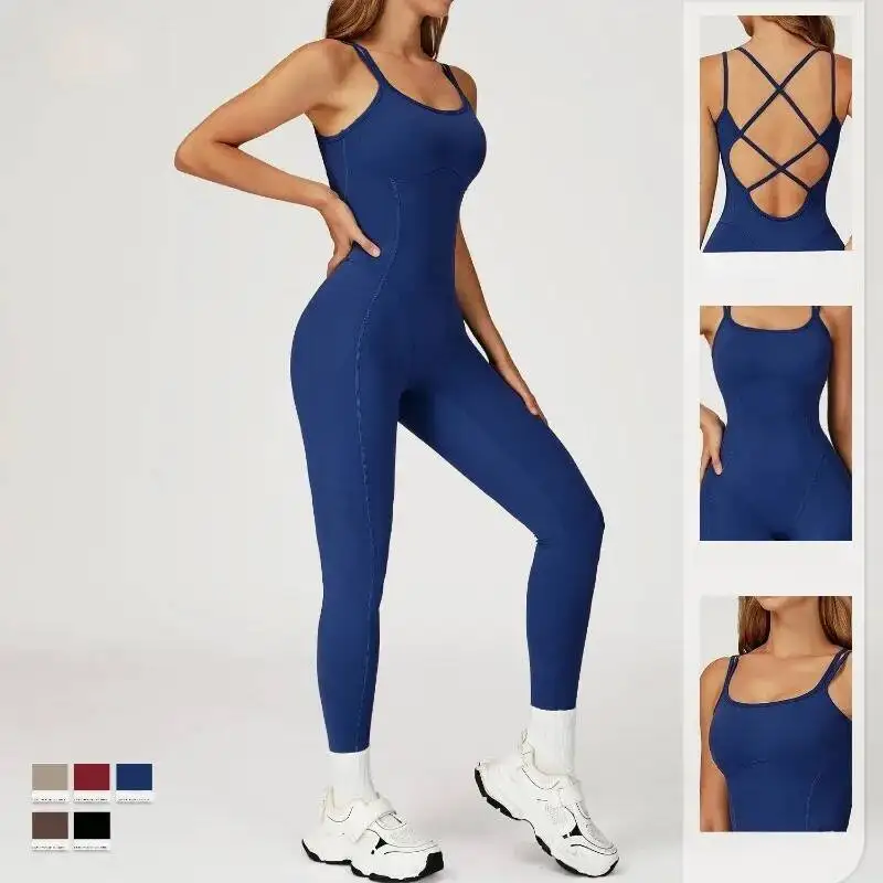 

Женский быстросохнущий облегающий комбинезон S телесного цвета для йоги с перекрестной спиной, спортивный костюм для бега и отдыха на открытом воздухе