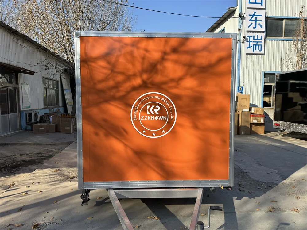 Concession Food Truck Street Pizza Snack Cart With Kitchen Equipments Mobile Food Trailer Street Restaurant Coffee Kiosk