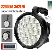 10000LM High Spotlight Super Bright Spot Torch USB Rechargeable Searchlight Power Bank Handle Lantern Outdoor 348Led Flashlight