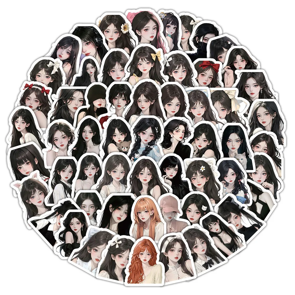 50/100pcs Anime Sexy Mixed Girl Waifu Graffiti Stickers Phone Luggage Laptop DIY Manga Pretty Girls Avatar Sticker Party Gift