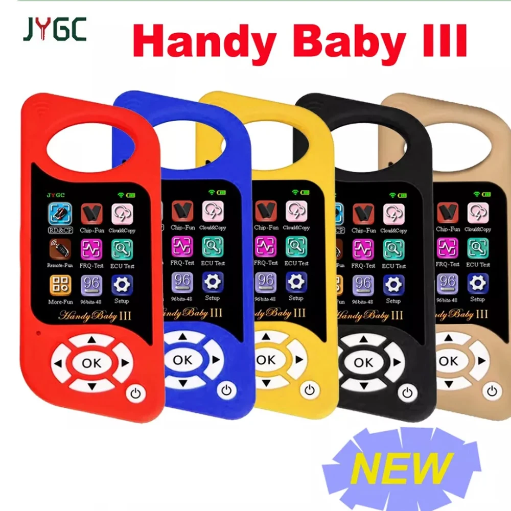 

JYGC Handy BabyIII автоматический программатор ключей Handy Baby 3 Бесплатная 96-бит 48 функций для автомобилей VW 46/47/48/King/Super Red Chip