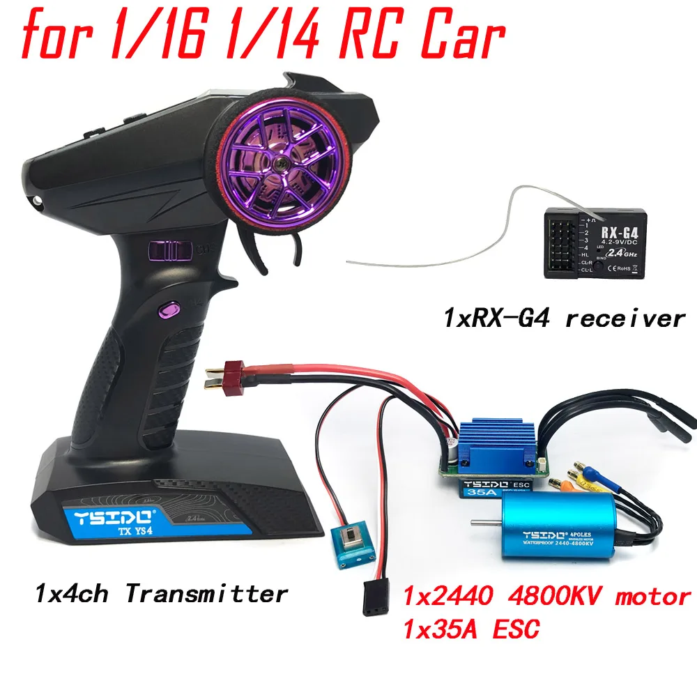 Borstelloze Combo Upgrade Kit Motor ESC Ontvanger RC Servo Set voor MJX Hyper Go HBX REMO Hobby WLtoy 1/12 1/14 1/16 1/18 Auto
