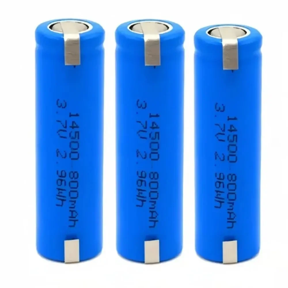 8pcs/lot 14500 battery 800mAh 3.7V rechargeable lithium-ion battery flashlight toy electric toothbrush speaker special battery