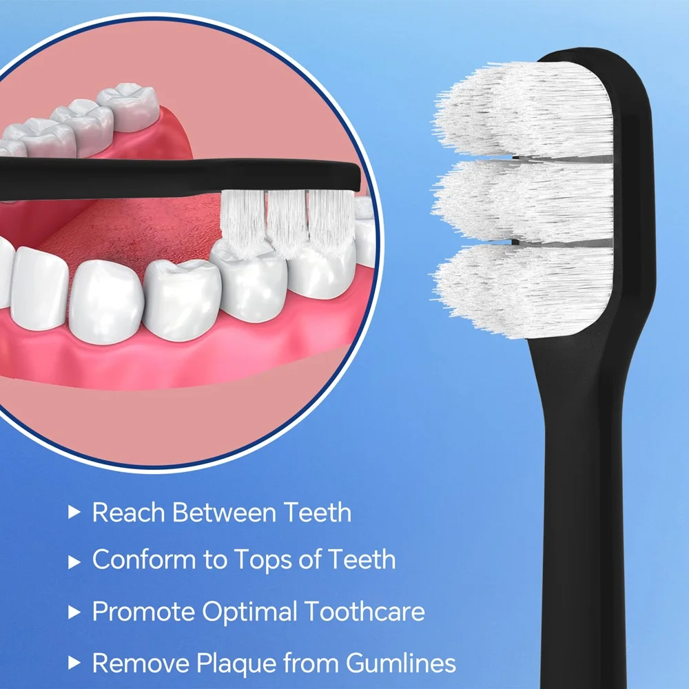 Replacement Toothbrush Brush Heads Compatible with Philips Sonicare Electric Toothbrush Ultra Soft Nano Bristles 1100 5300 7500