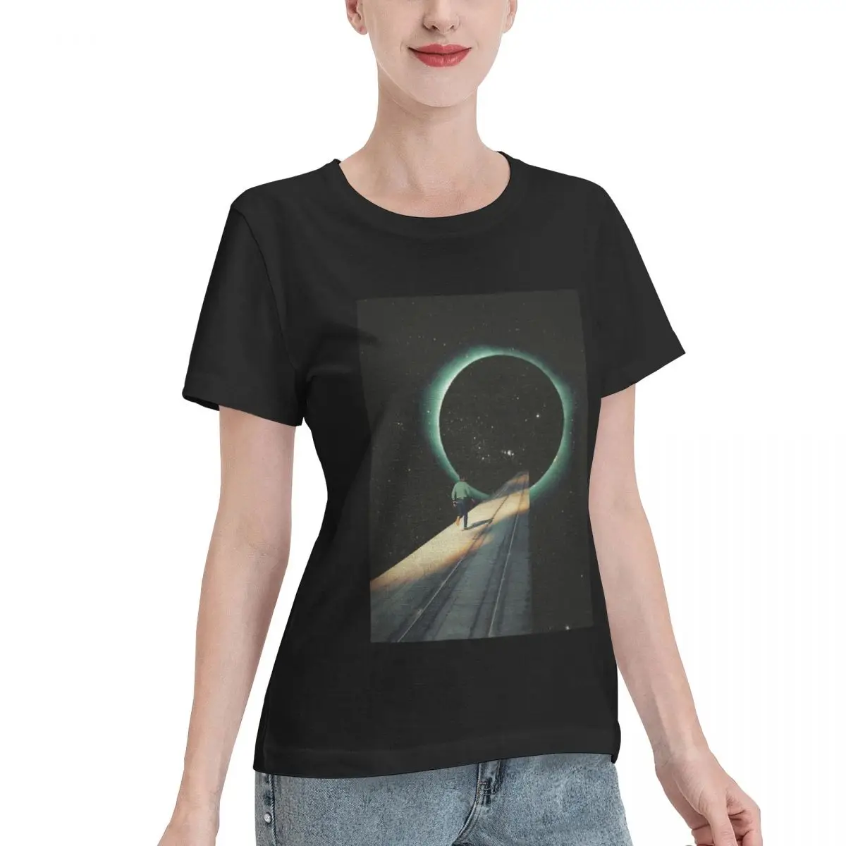 No Fade Escaping Into The Void Women's T-shirt Sporty Wear Resistant Top