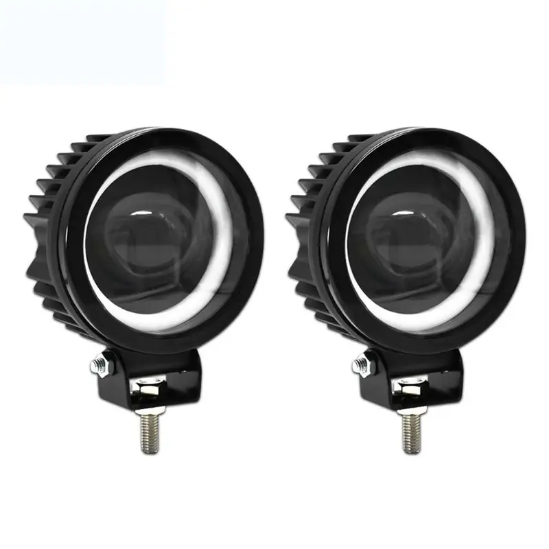 

Светодиодная круглая фара AEF2-60W 6000LM с эффектом «ангельские глазки», 6000K/3000K, белый+желтый свет, для мотоциклов и внедорожников, рабочая светодиодная фара - 2 шт.