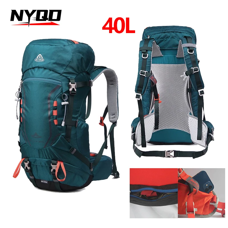 40L Outdoor Sports Backpack Women Men Large-capacity Duffel Bag Multifunctional for Mountaineering Hiking Travelling Camping
