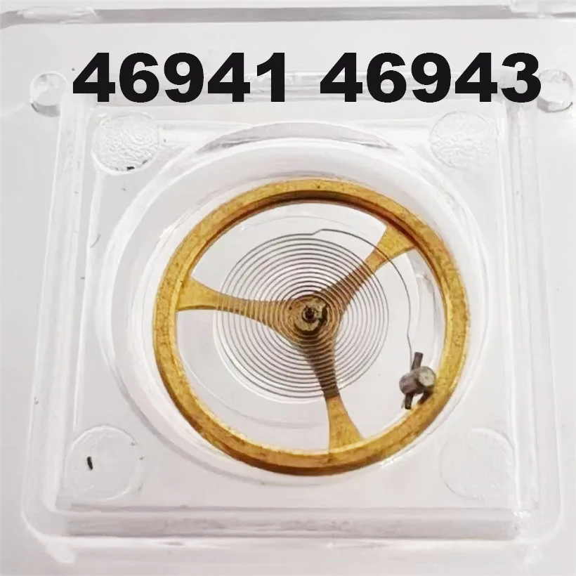 Accesorios de reloj adecuados para movimiento 46941 46943, rueda de equilibrio de oscilación completa con resorte, piezas de reparación de relojes mecánicos