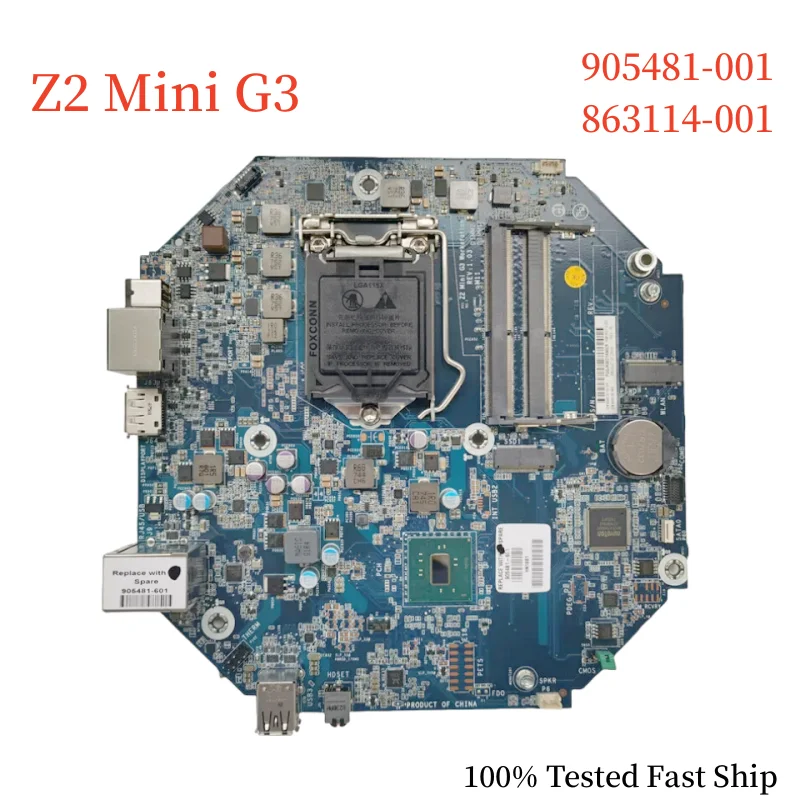 

905481-001 For HP Z2 Mini G3 Motherboard 863114-001 905481-601 LGA1151 DDR4 Mainboard 100% Tested Fast Ship