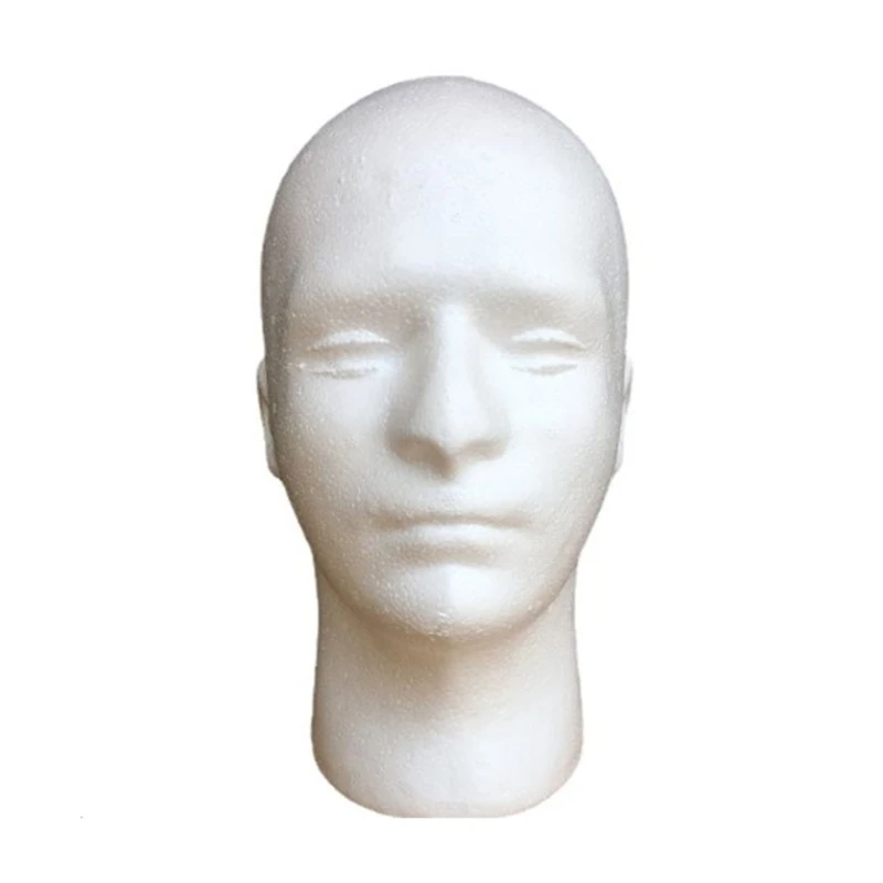 Versatile White Foam Mannequin Head For Male And Hat Showcasing Barber Training Tool Hairdresser Training Head