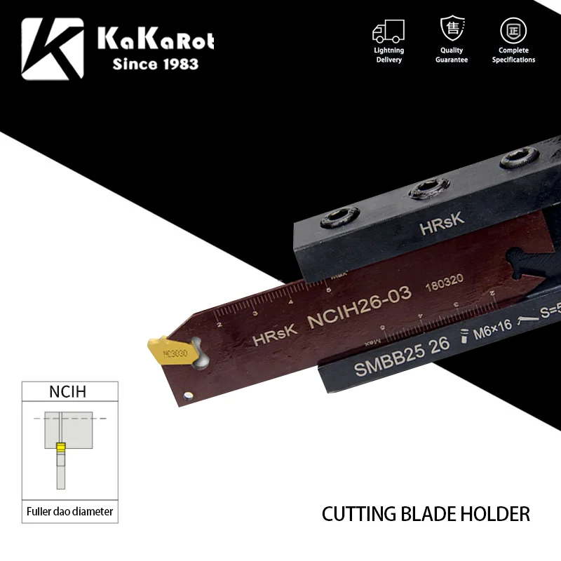 KaKarot Grooving Cut-Off Cutter Holder SMBB2026/SMBB2526/SMBB2032/SMBB3232 Carbide InsertsNCIH26-2 NCIH32-3 NCIH32-4Cut Lathe Cu