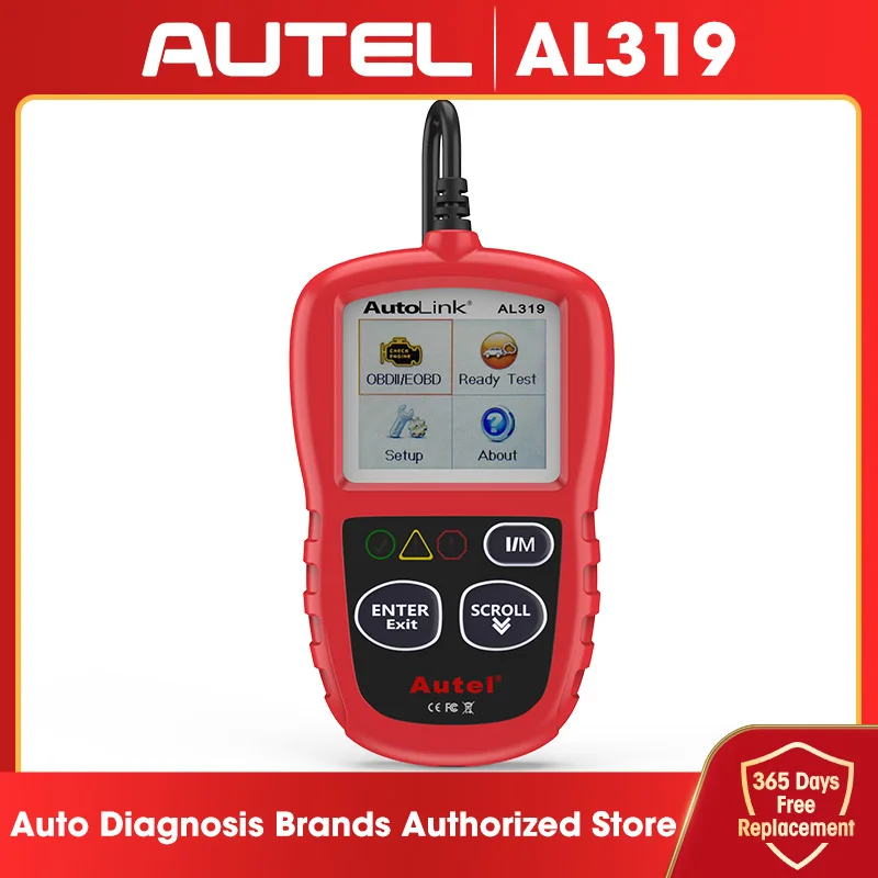 Autel AL319 OBD2 Code Reader CAN Auto Car Scanner Automotive Diagnostic Tool for OBDII System Basic OBD 2 Functions