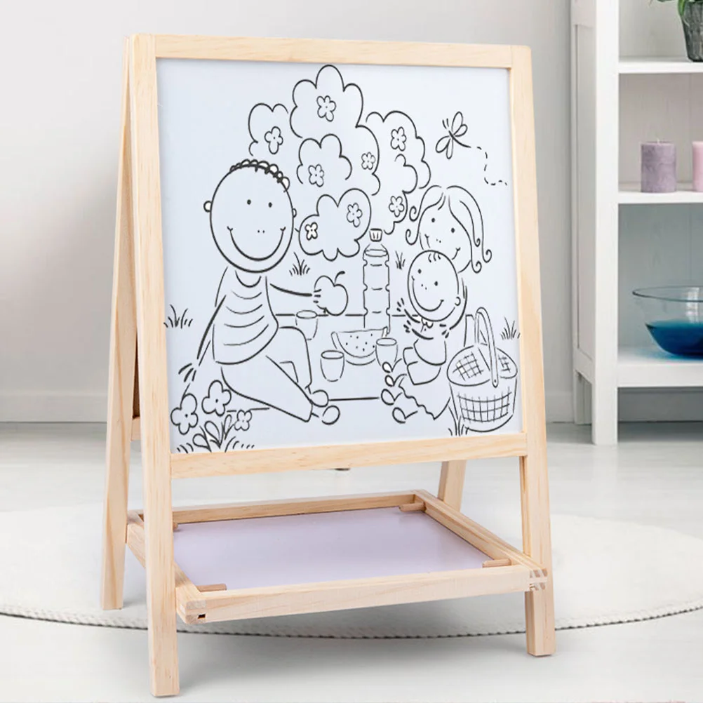 

Garden Labels Stakes Standing Art Easel Tabletop Chalkboard Signs Double Sided Magnetic Board Drawing and Writing Board for Kids