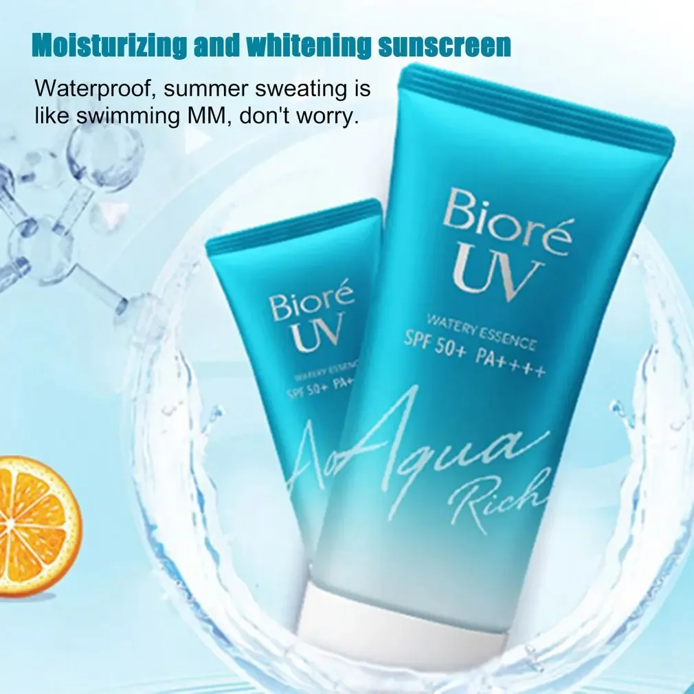 SPF50 Biore UV Aqua Sunscreen Cream UVA UVB Protection Gel Isolation Lotion for Men And Women Moisturizing Whitened Waterproof