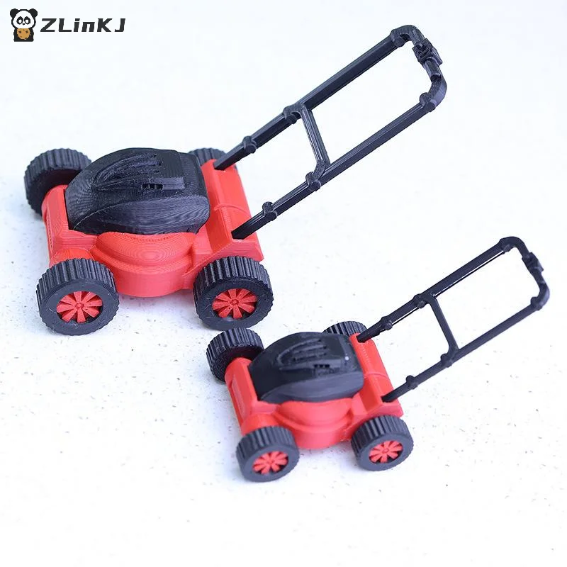 ▶1Pc 1:12 1:18 Dollhouse Lawn Mower Model Simulation Children's Garden Mower Toy Repair Tool Miniature Furniture Accessories view 4