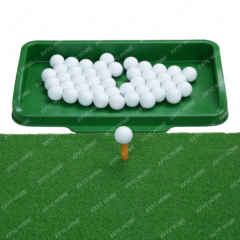 Golf Serve Box Soft Rubber Serve Box Driving Range Golf Mat with Practice Products Large Capacity