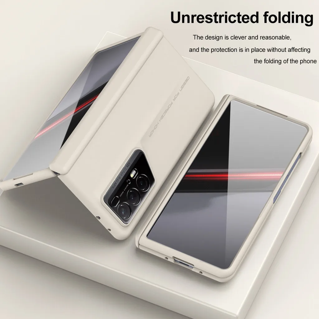 PC Hard Shell Phone Case For Honor Magic V2 RSR Porsche Design Hinge Skin Feel Solid Color Protective Cover