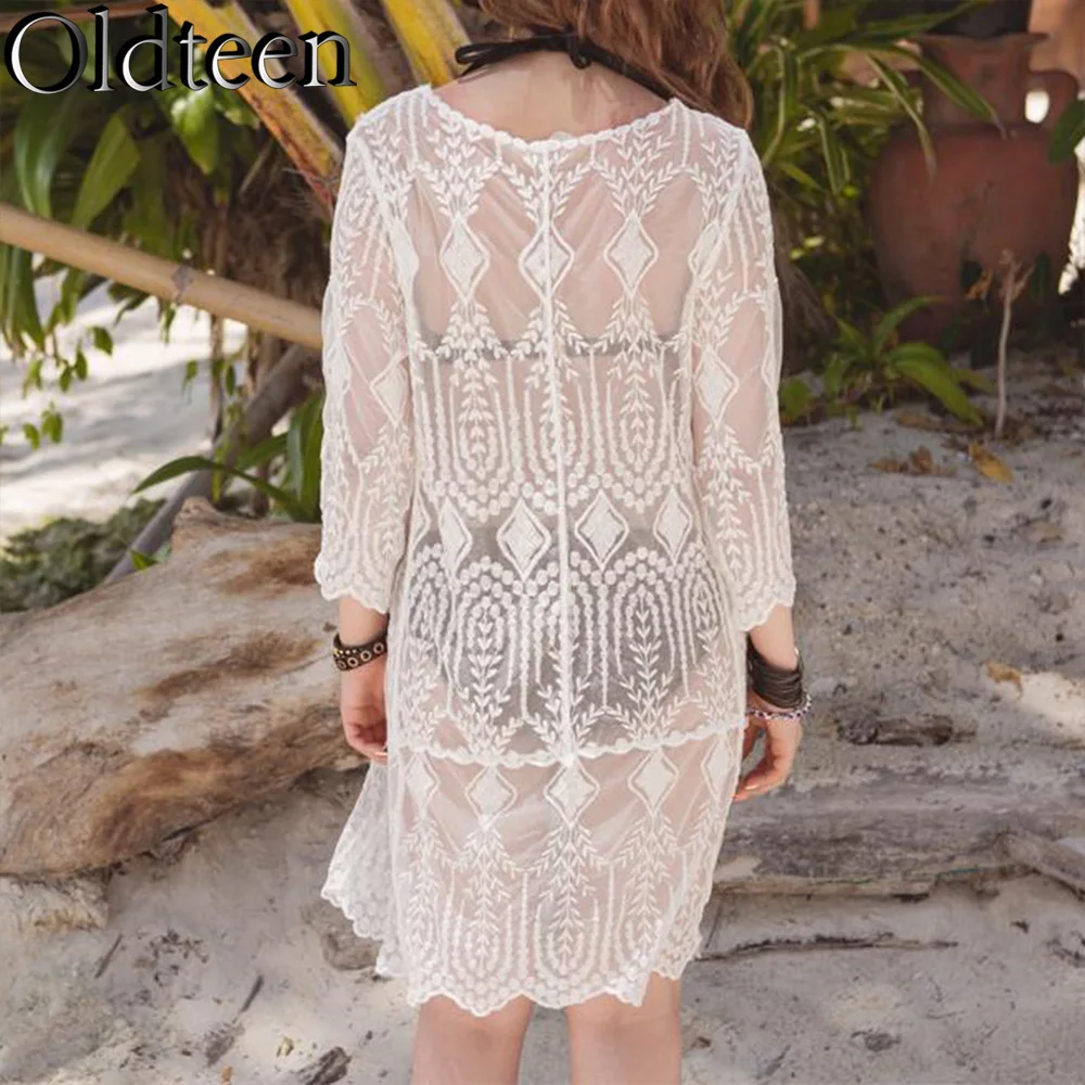 Zomer Hot Selling Fashion Kant Katoenen Draad Gehaakt Korte En Medium Rok, Strandvakantie, Zonnebrandcrème Badkleding, Bikini Cover Up