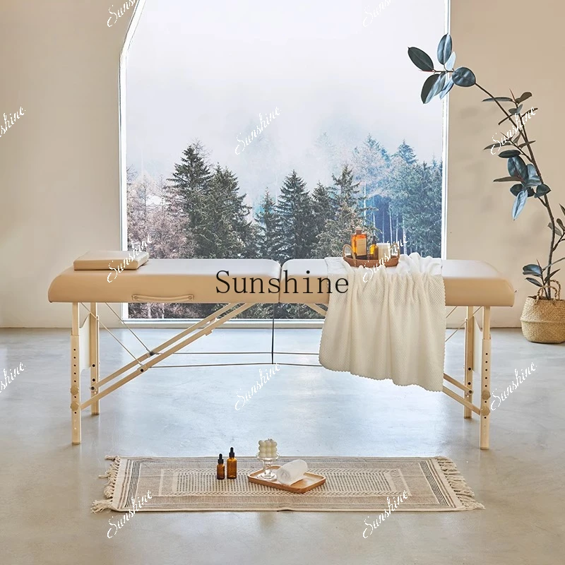Folding massage beauty bed massage boning treatment bed gym stretching  TF