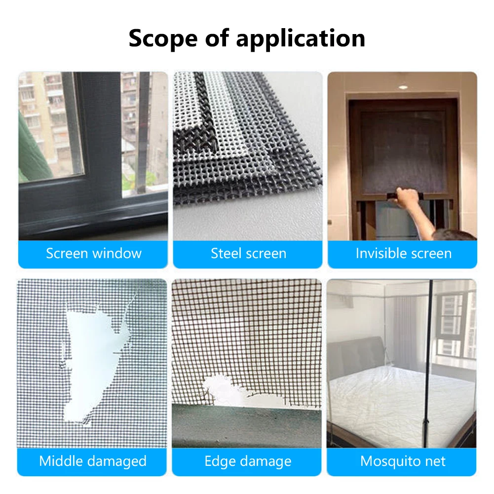 1/3/6pcs 10cm*10cm Door Curtain Window Screen Repair Patch Baby Safety Screen Patch Stickers Anti Mosquito Net Door Repair