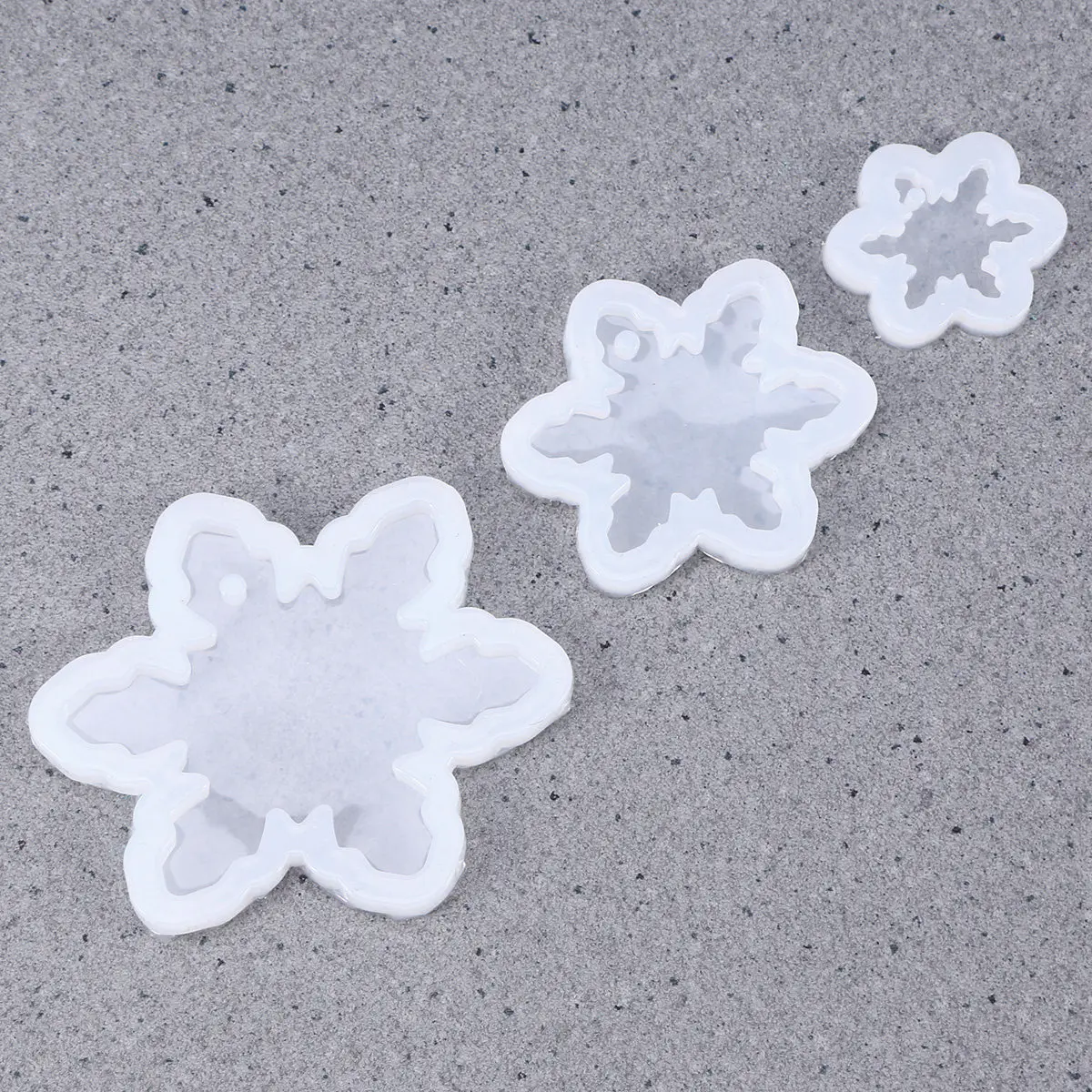

6Pcs Snowflake Silicone Moulds Christmas Casting Mold Pendant Necklace Jewelry DIY Craft Keychain Earrings Rings Bracelets