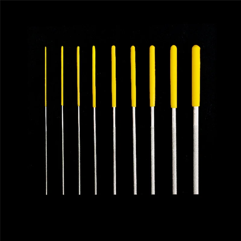 AT53 10 قطعة رأس مطحنة الماس 1/1.2/1.5/1.7/2.2/2.8/3.3/3.8/4.8/5.8 مللي متر لحجر اليشم/الخشب/الخزف/الطحن المعدني وتلفائف