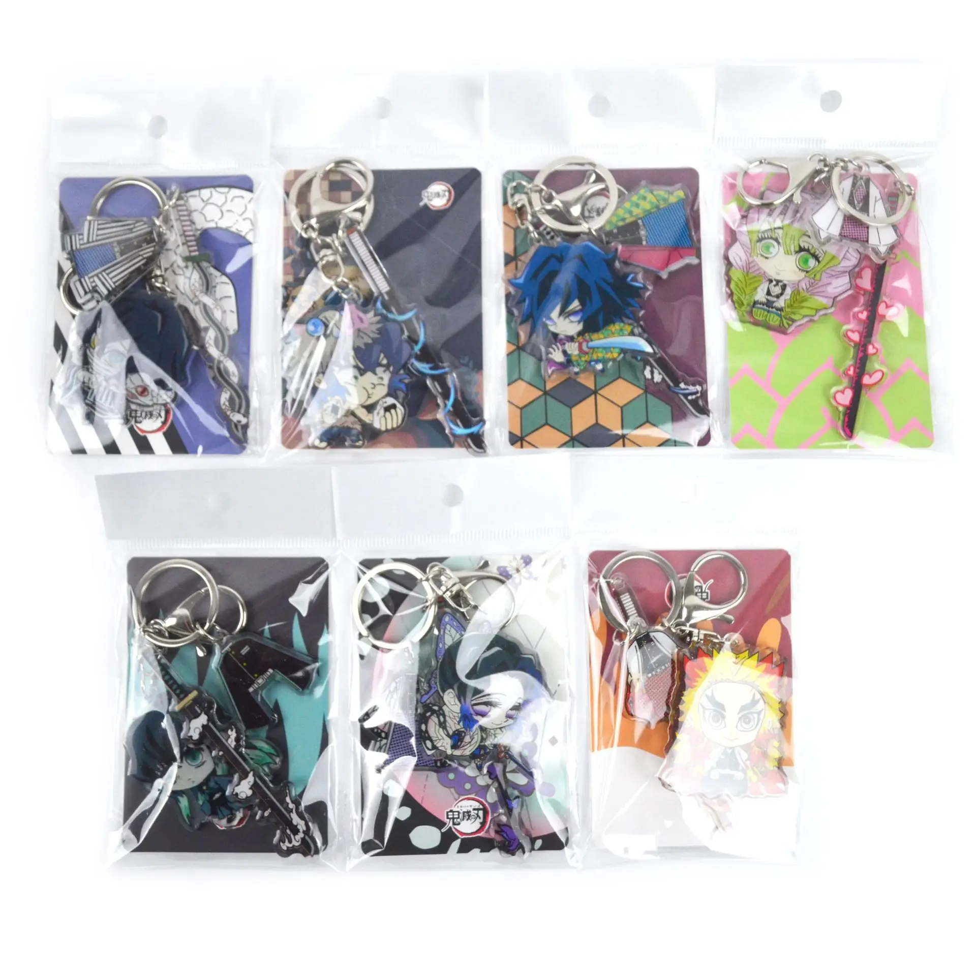 أنيمي شيطان القاتل المفاتيح كيميتسو لا يابا الاكريليك قلادة مانغا حلقة رئيسية حقيبة الظهر مفتاح سلسلة تأثيري لعبة كيرينغ ACG السلع #5