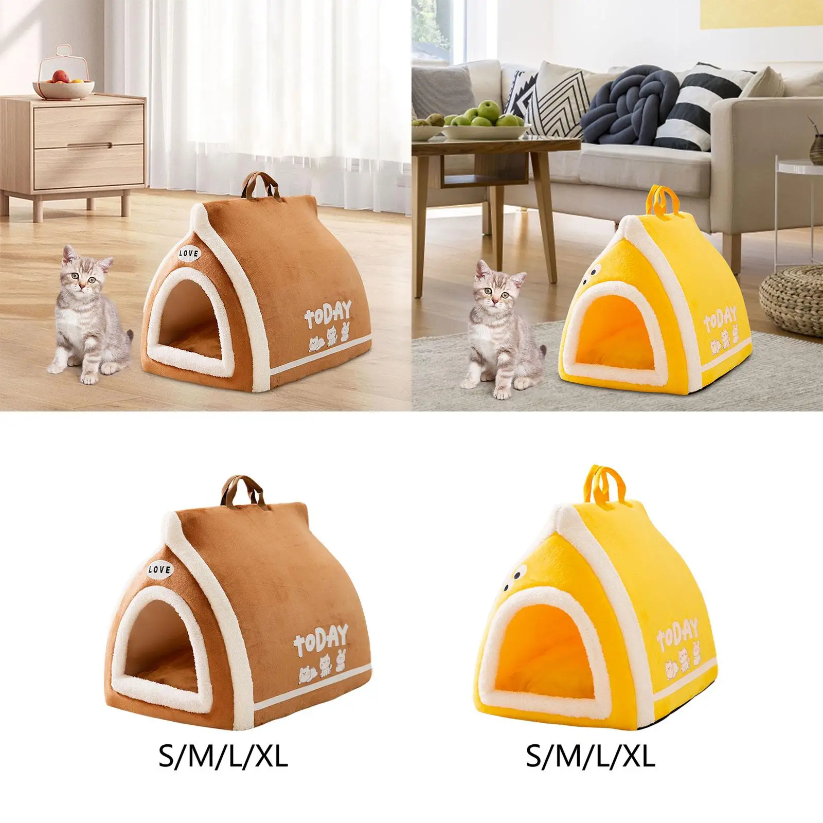 Dog Tent Pet Shelter Cat House Washable Cat Bed Cave Indoor Pet Tent for Kitten Small and Medium Sized Dog Floor Outdoor