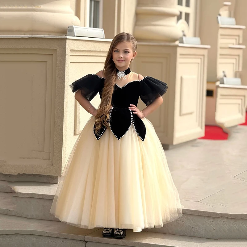 

Eightree Fluffy Flower Bridemaid Girl Dresses For Wedding and Party Ball Gown Elegant Tulle Birthday First Communion Dresses