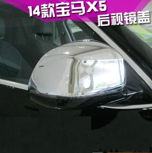 CHROME SIDE MIRROR COVER TRIM MOLDING GARNISH CAP FIT FOR BMW X5 F15 2014 2015