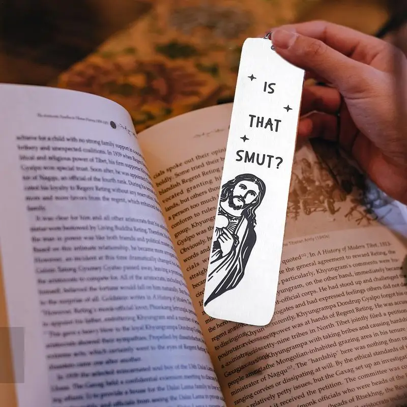Funny Jesus Book Markers Page Clip Christian Jesus Bookmark Stainless Steel Book Clips With Tassels Peeking Jesus Book