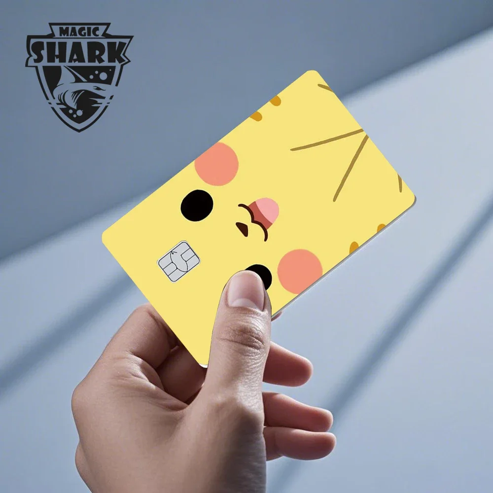 Maigc requin mignon Pokemons Mewtwo Eevee Pikachu Gengar autocollant Film couverture pour débito carte de crédit ne se décolore pas