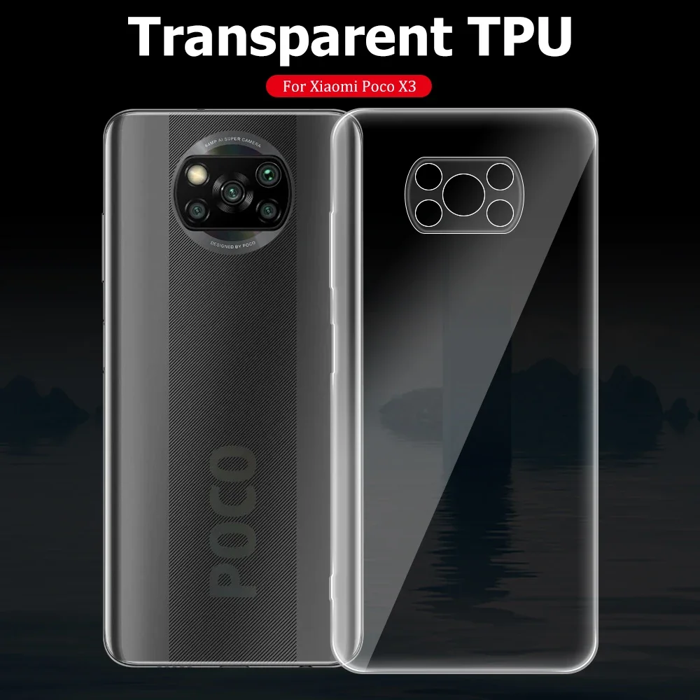 Soft Clear Camera Lens Protection Phone Case for Xiaomi POCO X3 Pro NFC POCOX3 X3Pro X3NFC Luxury Silicone Ultra Thin Back Cover