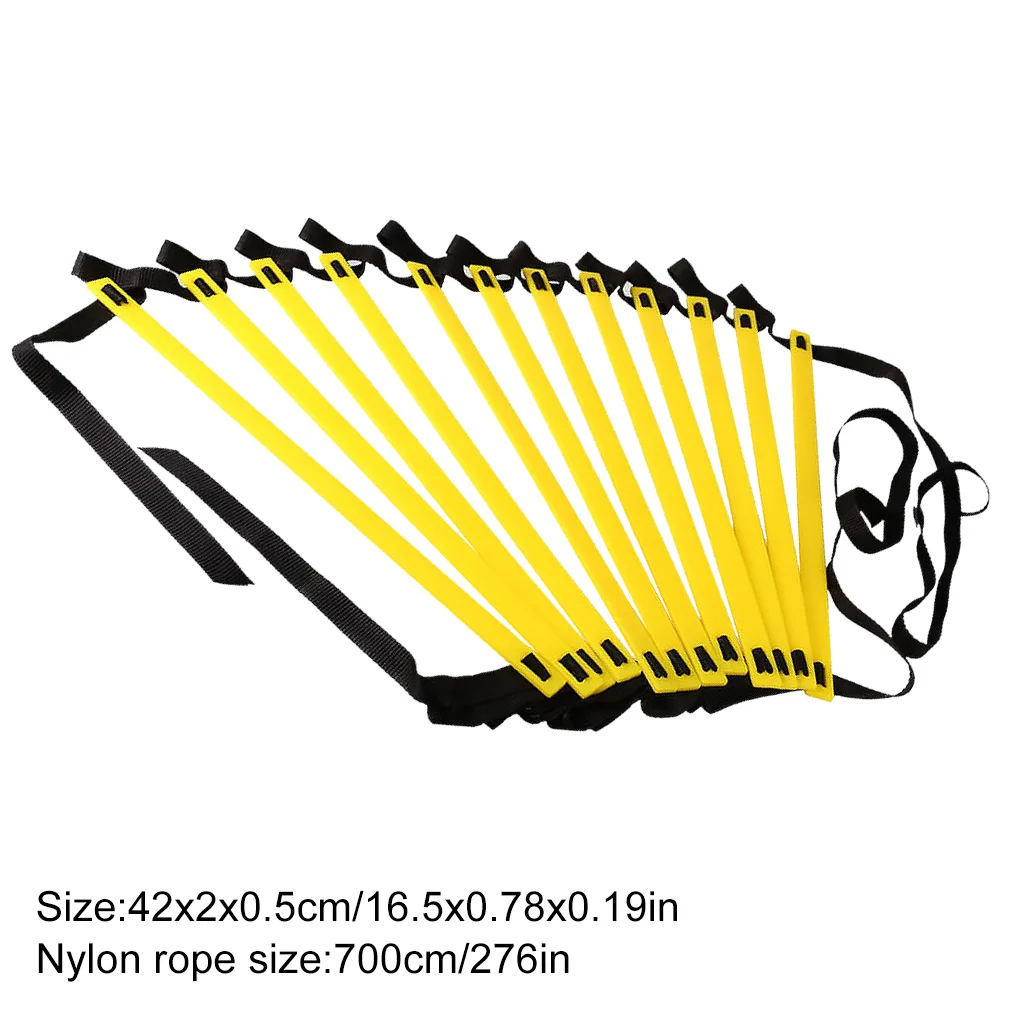 الرياضة أجيليتي سلم كرة القدم قابل للتعديل حزام النايلون القفز سلم سرعة اللياقة البدنية التنسيق الجسم الاحماء أداة التدريب