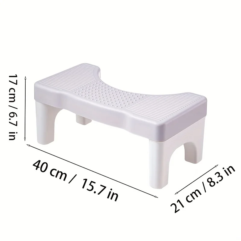 1 piece heavy-duty 7-inch portable adult toilet stool - available in 3 colors (white/blue/gray), non-slip elevated seat image 5