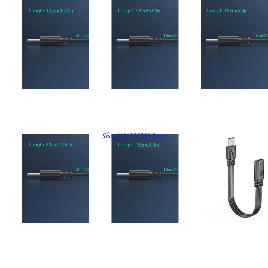 02DD USB C Adapter Cable Different Length Type C Converter Cord for Tablets Phones