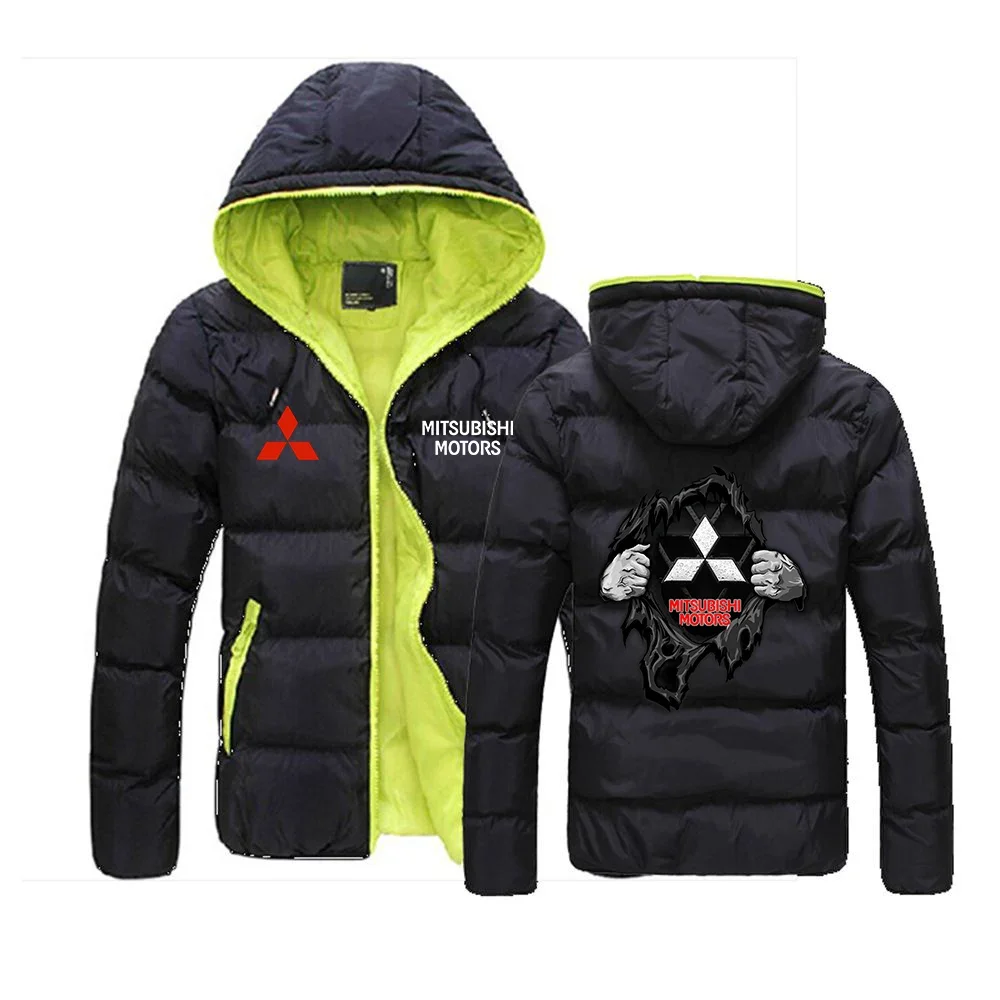 

2024 New Men Motorcycle For Mitsubishi Winter Hot Sale Six-color Cotton Suit Jacket Casual Hooded Solid Color Fashion Coat Top