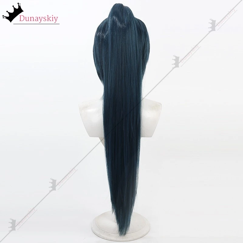 Genshin Impact Kaeya Cosplay Wig High Ponytail Heat Resistant Synthetic Hair Halloween Party Role Play + Free Wig Cap