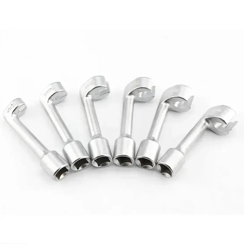 1Pcs/6Pcs Socket Wrench L-shaped Open Hexagonal Slotted Fuel Line Remover Automotive Repair Tools