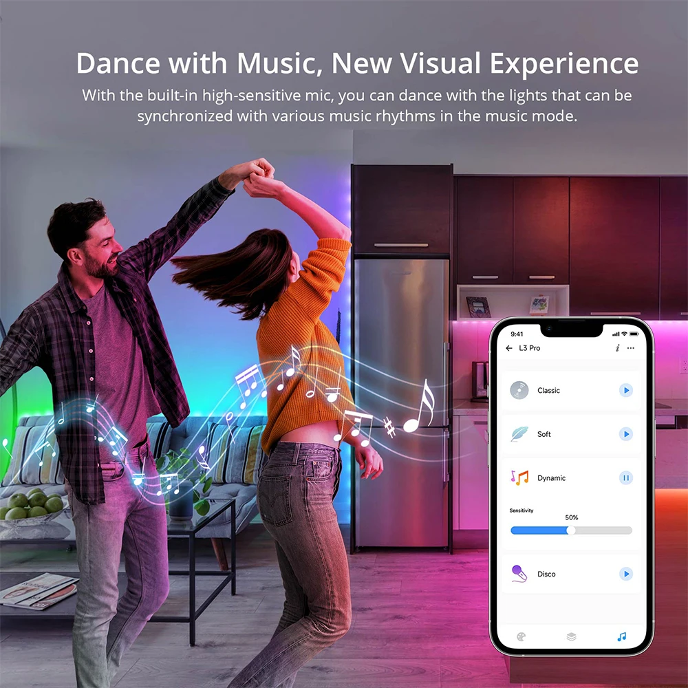 SONOFF L3 Pro شريط إضاءة LED ذكي 5 متر عكس الضوء مرن RGBIC قطاع أضواء APP التحكم عن بعد عبر eWeLink Alexa Google
