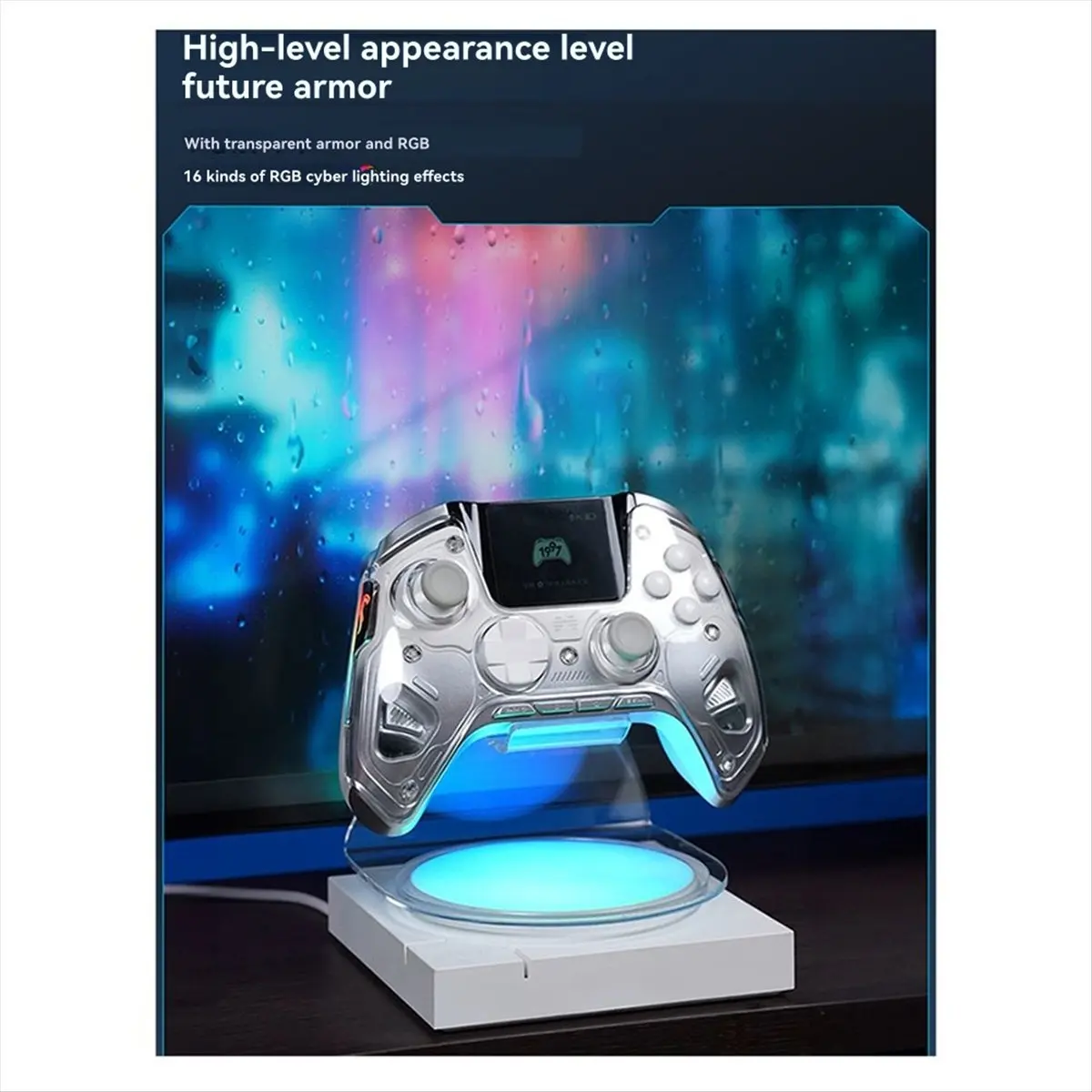 

Умный беспроводной геймпад V2, Bluetooth-джойстик, контроллер, 2-дюймовый экран для ПК/переключателя/паровых мобильных игр