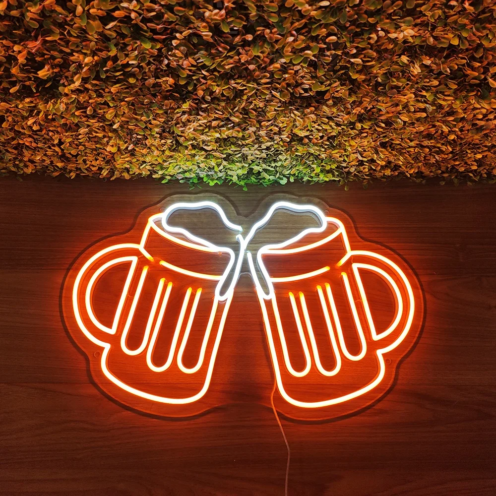 Oux الأكثر شعبية الحائط ثلاثية الأبعاد شعار كازينو النيون تسجيل دروبشيبينغ البيتزا النيون تسجيل لسطح المكتب لعبة غرفة ديكور #5